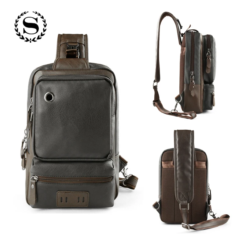 Scione Männer Brusttasche kleine Multifunktions-Schulter taschen für Männer lässig vielseitige Mode Outdoor-Reisen Ein-Schulter-Rucksack