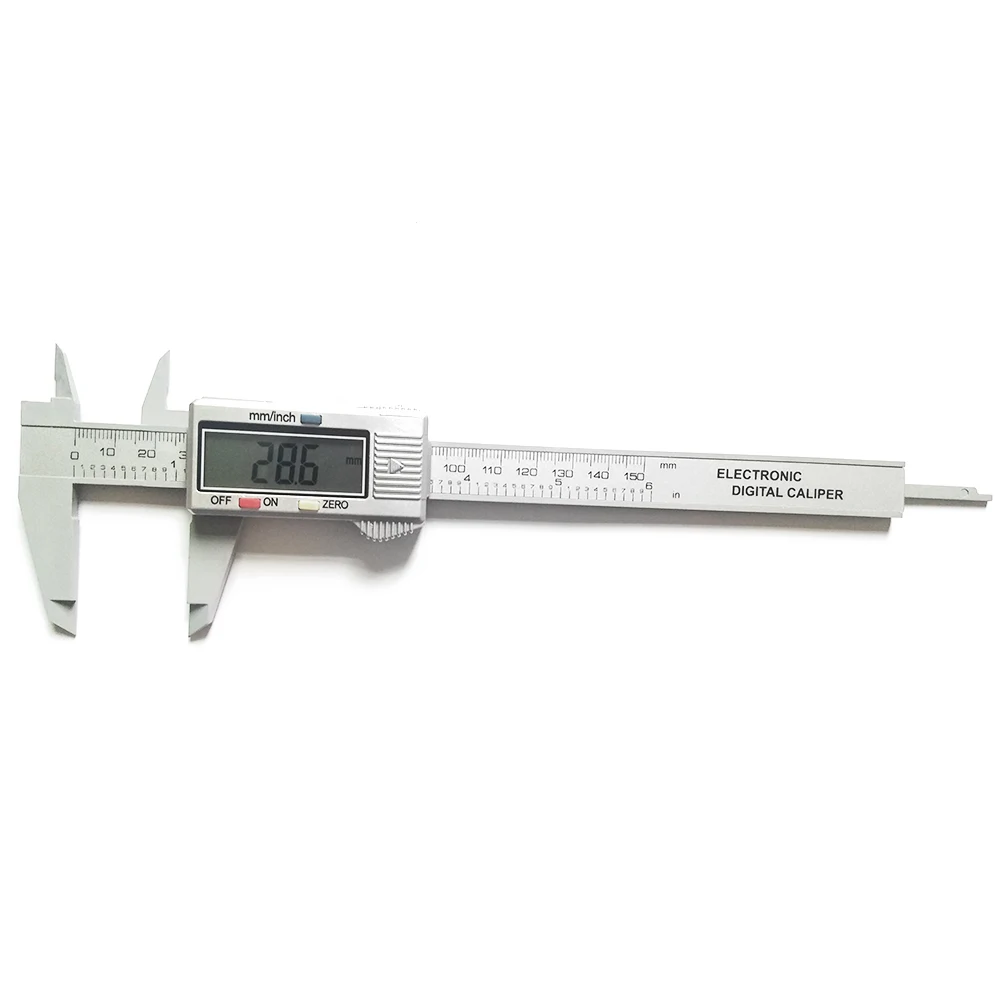 디지털 버니어 캘리퍼스, LCD 전자 탄소 섬유 게이지, 높이 측정 기기, 마이크로미터, 150mm, 6 인치