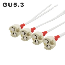 5pcs/lot GU5.3 Light Base Enhanced Europe MR16 Lamp Holder Round Socket Ceramic Lamp Stand G5.3 lamp Carrier 10cm 20cm 30cm