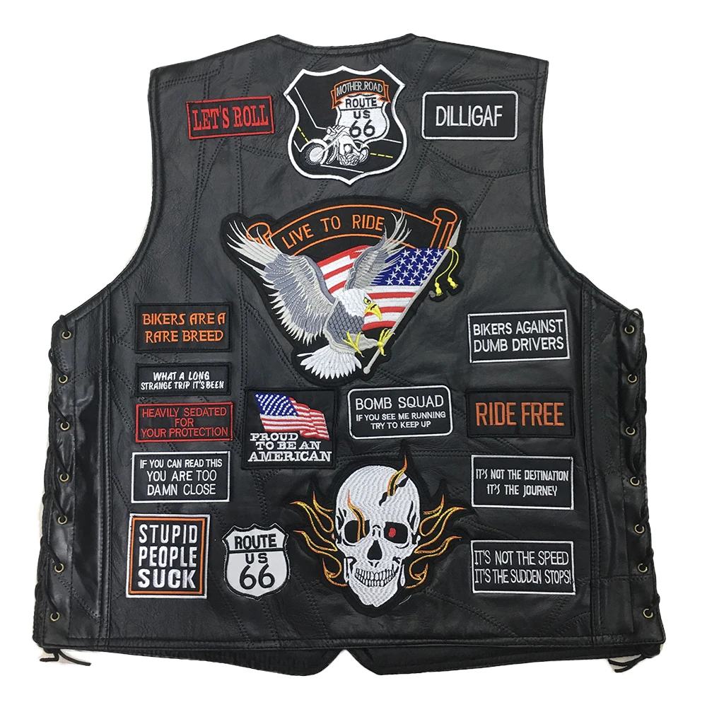 Motorcycle Jacket Motos Biker Genuine Leather Vest Mens Chaqueta Moto Punk Retro Jaqueta Motoqueiro Casual Vest Clothing