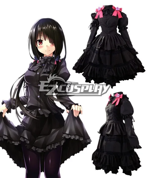 Date A Live Tokisaki Kurumi Nightmare Black Cosplay Costume E001