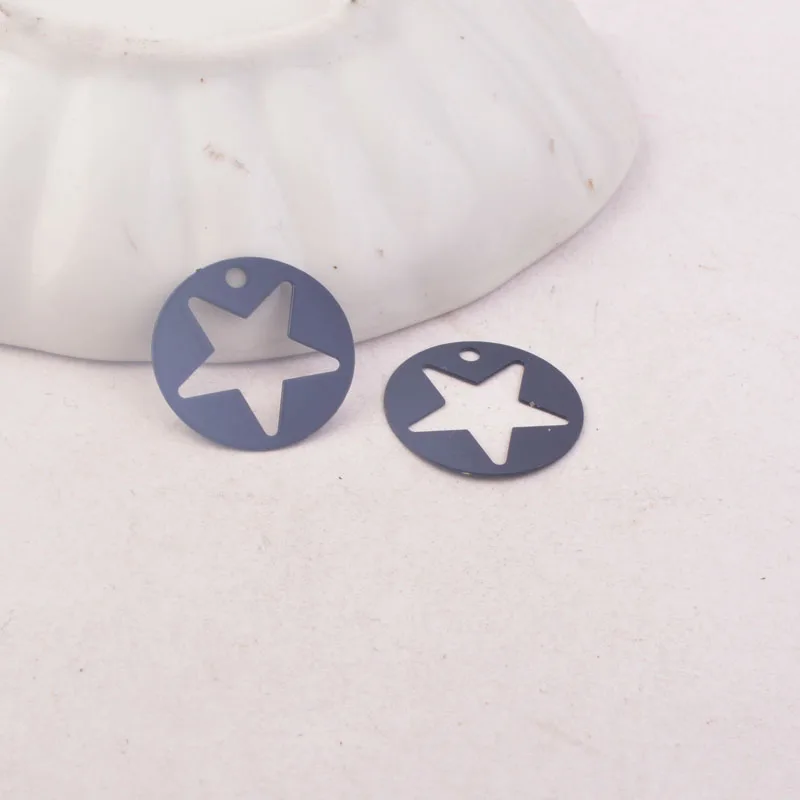 50 Stück AC9915 18mm runde Sternanhänger Verbinder für DIY-Ohrringe und Anhänger – Detail 10