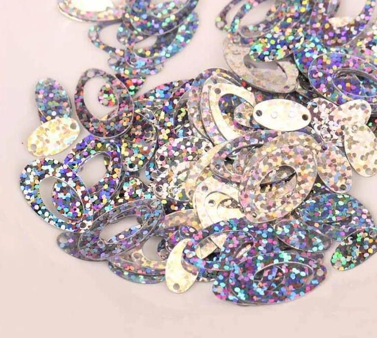 DIY handmade jewelry accessories clothing Footwear accessories 14 * 22 egg-shaped sequins