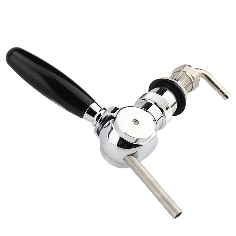 Draft eer tap with 30mm thread shank and accessore for hose ,flow control ball beer tap,brass material,for homebrew