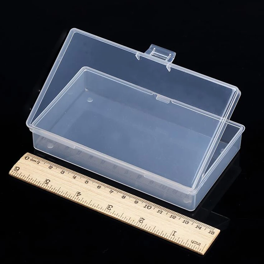 Caixa plástica transparente de armazenamento coleções embalagem do produto caixa de vestir caso mini para fora tamanho 13.2*7.7*3cm