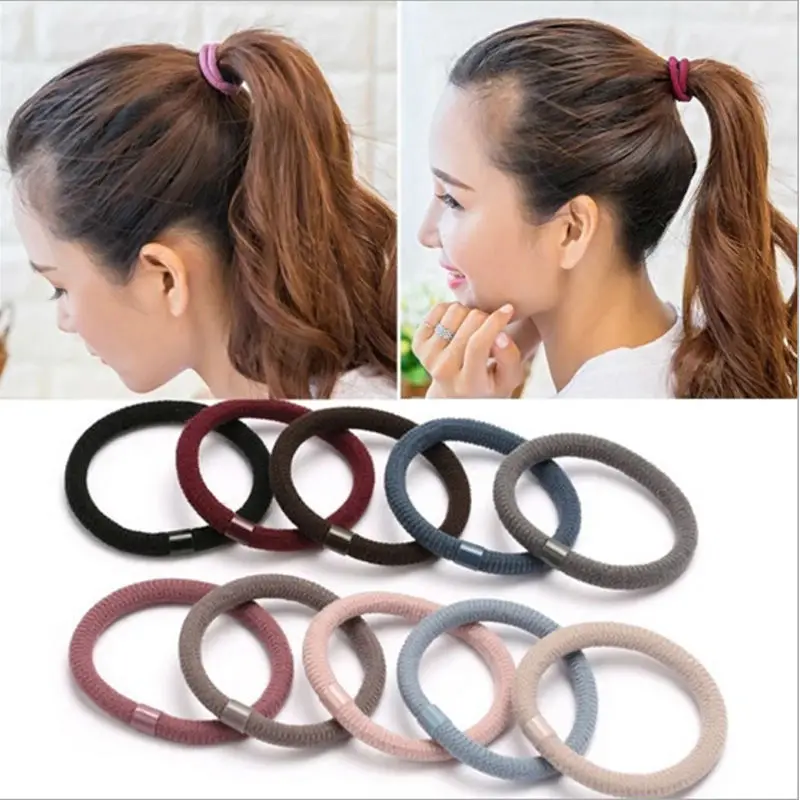 Hair Holder Fashion Simplicity High Elastic Hair Bands Hair Accessories for Women and Girls 10pcs/lot free shipping