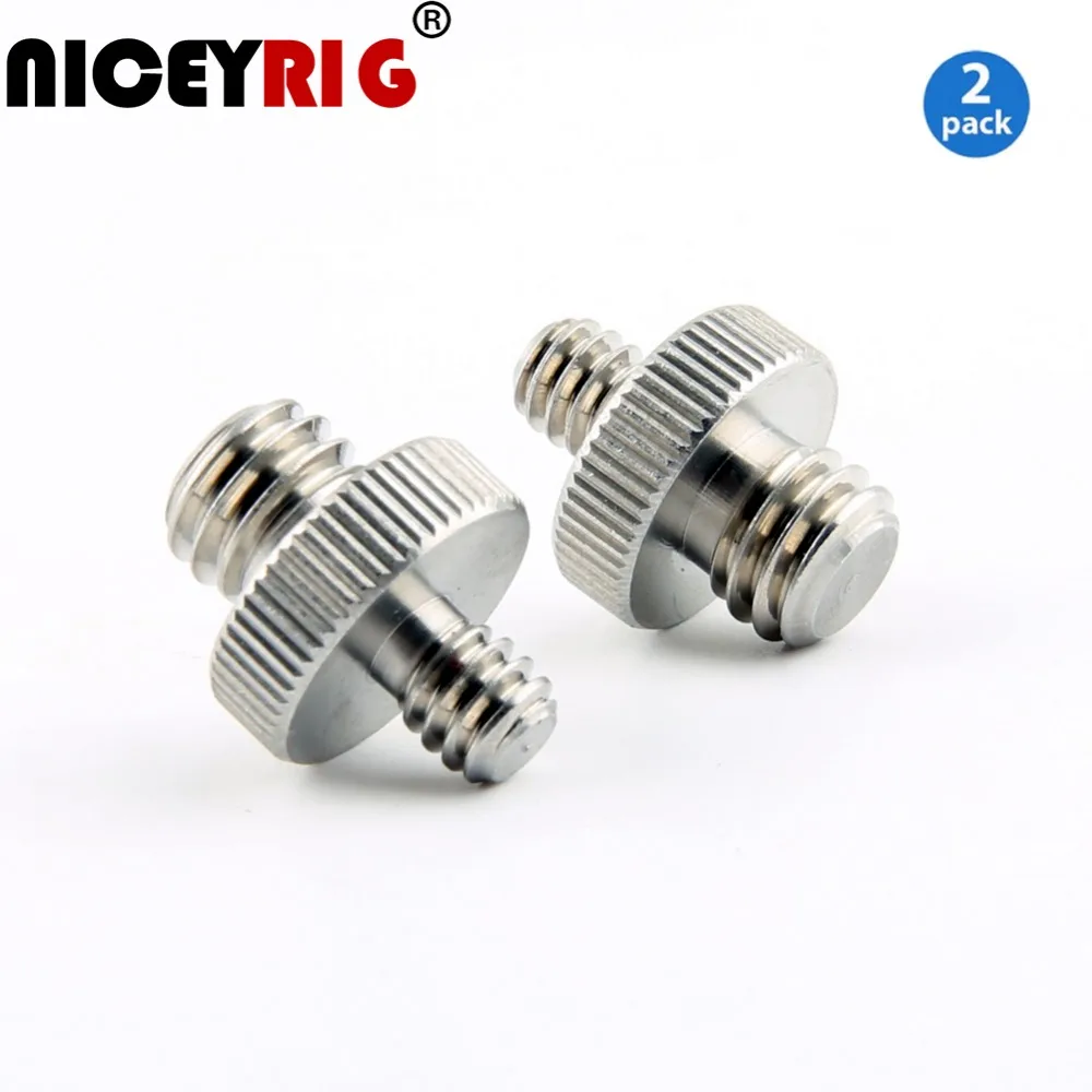 

NICEYRIG Camera Cage Screw 1/4" to 3/8" Camera Rig 1/4" 3/8 inch Screw DSLR Rig Tripod Screw Alloy Accessory (2 Pieces a Pack)