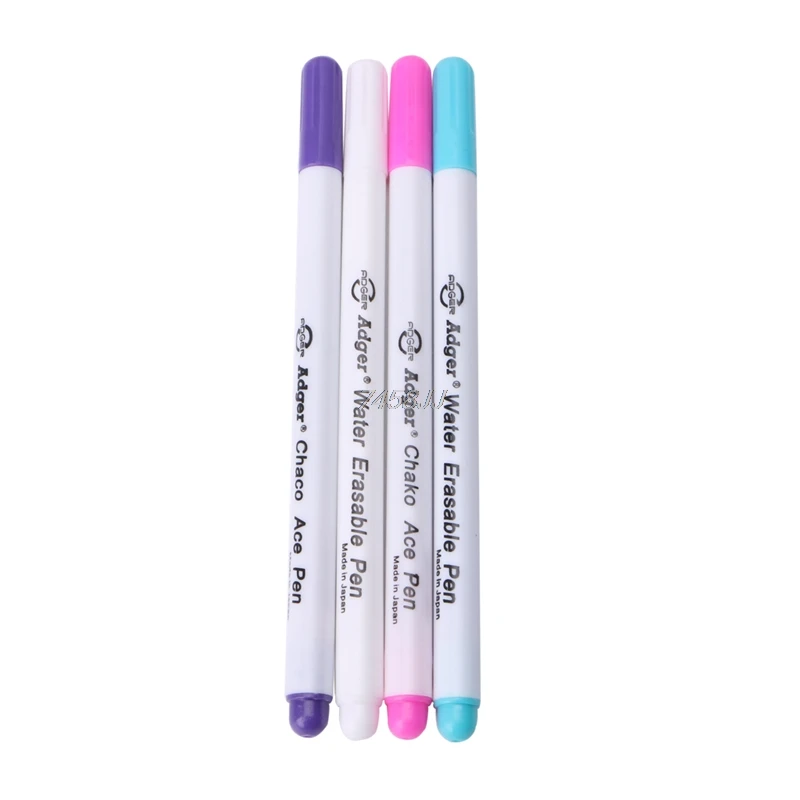 New 4X Water Erasable Pen Embroidery Cross Stitch Grommet Ink Fabric Marker Washable G15 Drop ship