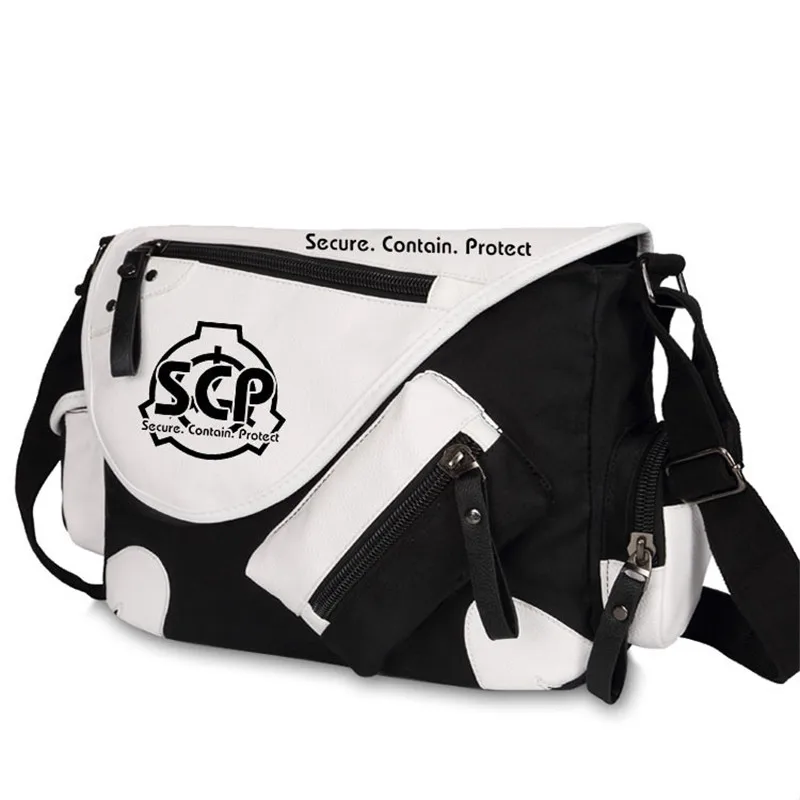 Imagem -02 - Scp Fundação Bolsa de Lona Bolsa Ombro Mensageiro Cruz Corpo Bolsa Viagem Casual Novo