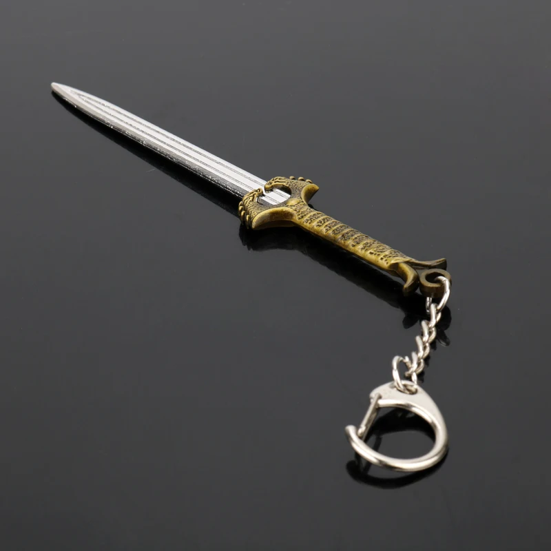 Movie Keychain 2 Colors Metal Sword Key Chain Ring Car Bag Chaveiro Men Women Gift Pendant key holder