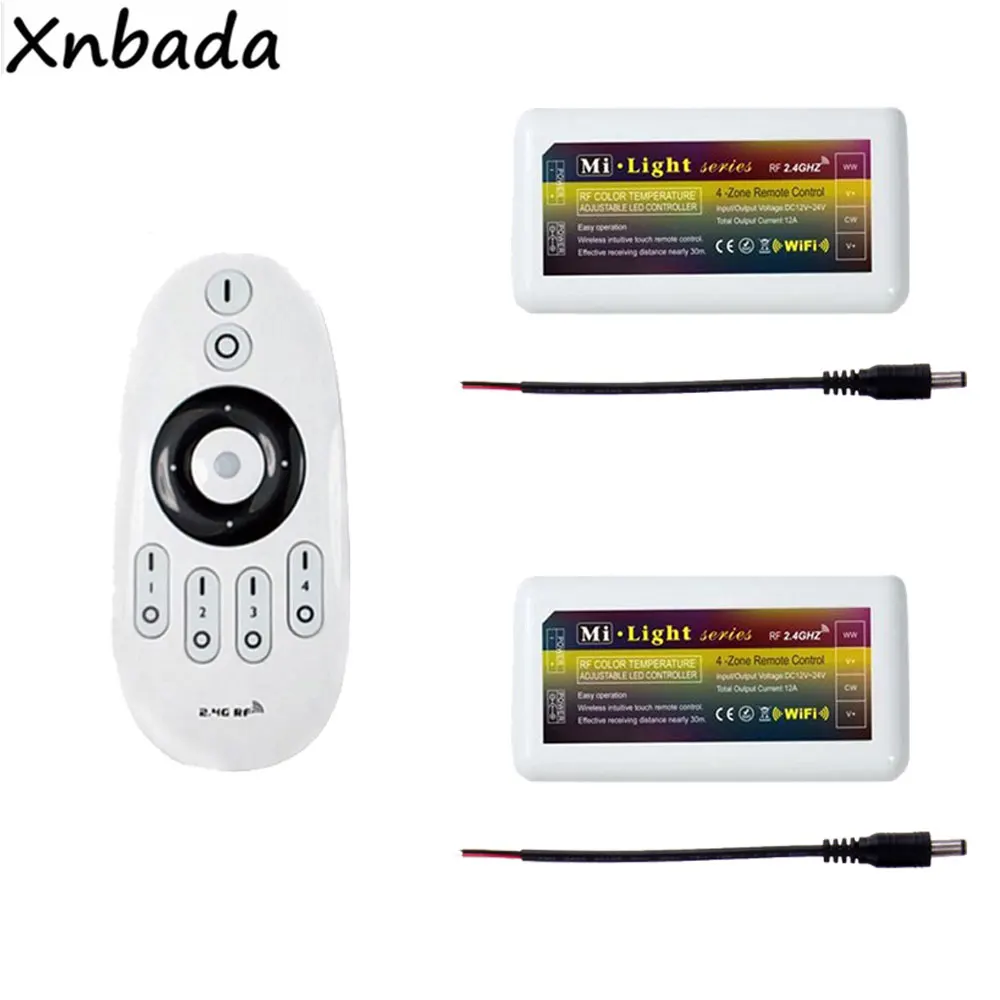 Milight FUT035 Led Dimmer Controller DC12-24V MiBoxer 2.4G Nirkabel RF 4-Zona Sentuh CT Remote Controller