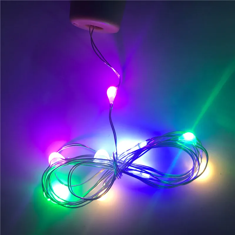 1M 10Leds Christmas Lights drut miedziany LED Fairy łańcuchy świetlne zasilanie bateryjne Holiday Wedding Party Decoration Garland Strips