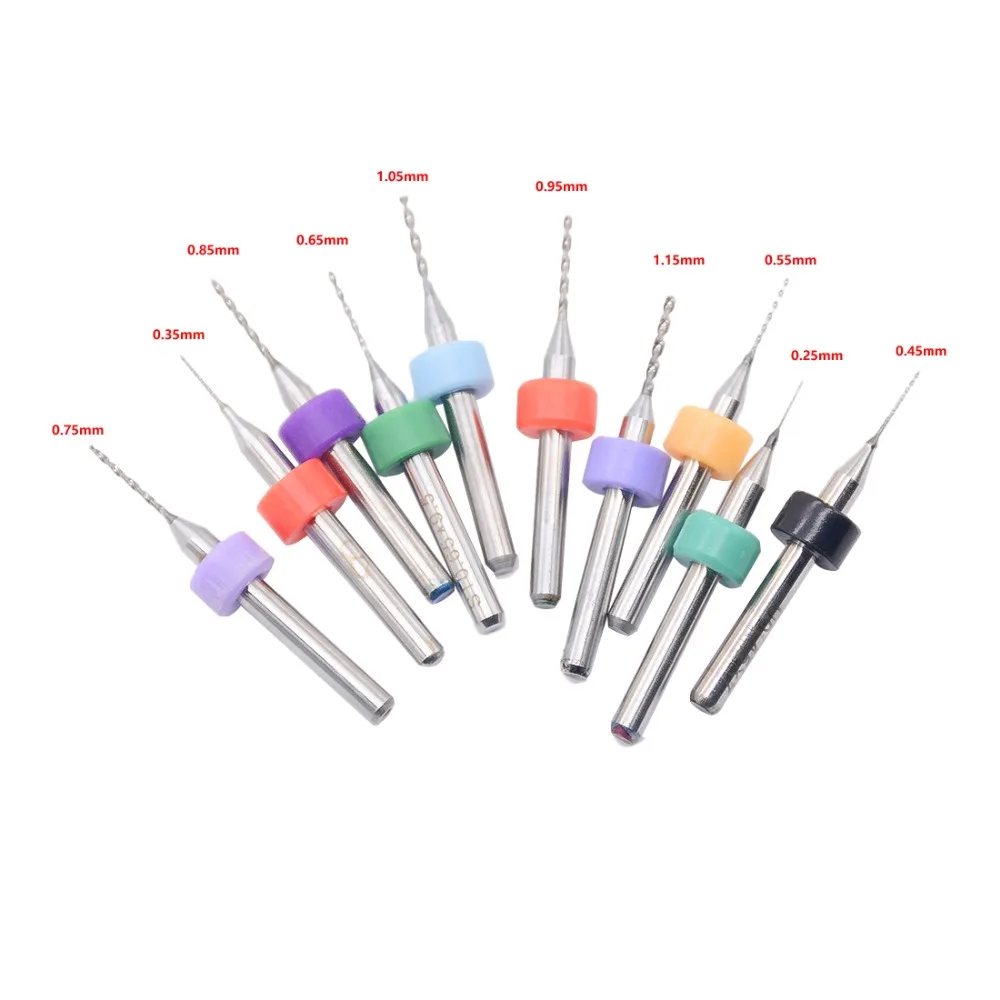 Mini broca de circuito impresso para pcb, ferramenta de broca de carboneto, liga rígida de tungstênio e aço mm a 1mm, máquina de brocas cnc