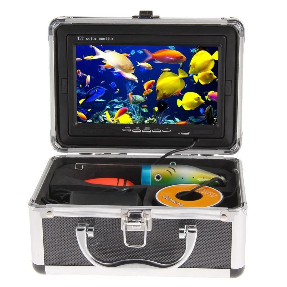 15m cabo 7 Polegada vídeo fish finder 1000tvl monitor subaquático câmera kit gelo lago sob água câmera de peixes