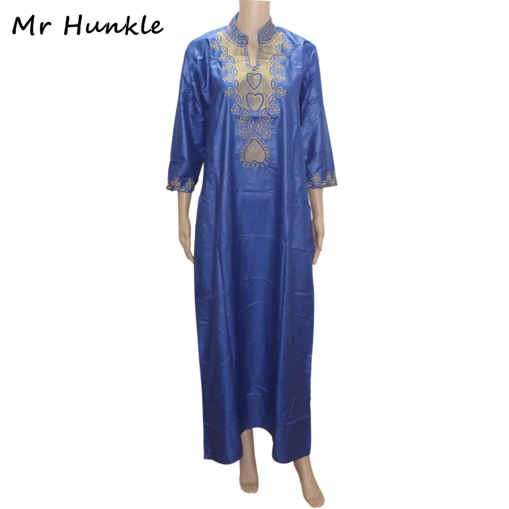 

Mr Hunkle Africa Summer Fashion Style Lady's Maxi Dress Riche Bazin Print African Embroidery Kaftan Dashiki Dresses For Women