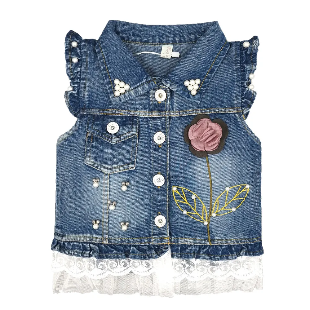 1-10T Baby Denim Vest Babe Jeans Jacket Casual Outerwear Children Clothing Spring Autumn Bebe Clothes Kids Vests Toldder Tops