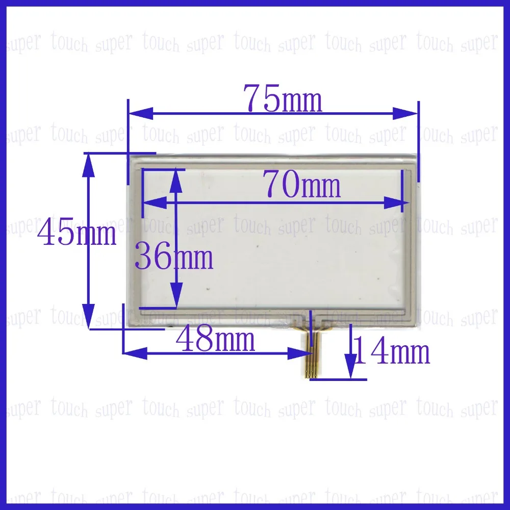 ZhiYuSun 75mm*45mm 3.2inch resistance touch screen sensor 75*45 for display touch glass welding typee 3219