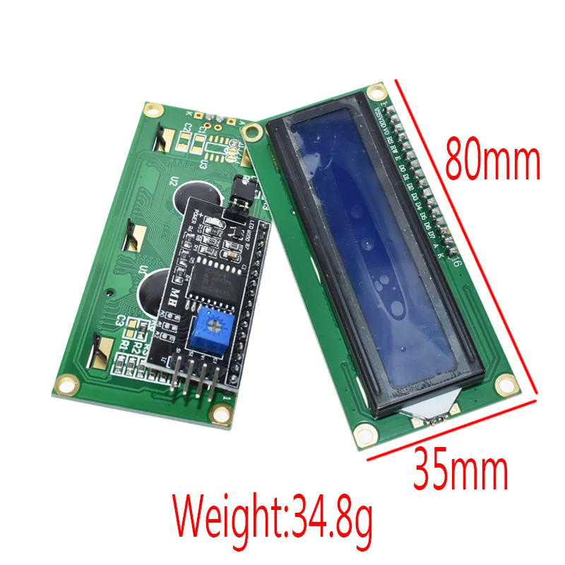 Imagem -05 - Módulo Adaptador para Arduino Uno r3 e Mega2560 Módulo Lcd 1602 Lcd1602 Mais I2c Tela Verde Azul Pcf8574 Iic I2c Lcd1602