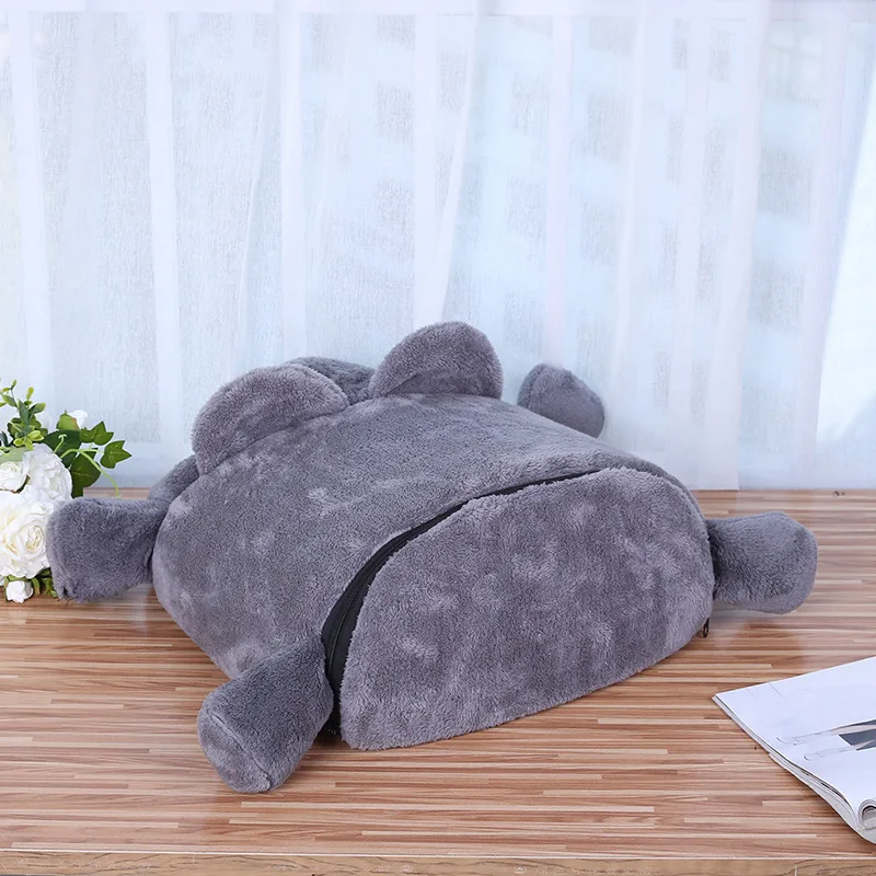 Funny Grey Mouse Shape Pet Cat Kitten Bed Mat For Small Cats Dogs Cave Bed Removable Cushion Waterproof Bottom Pet Cat House Bed