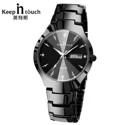 KEEP IN TOUCH Fashion Simple Men's Watch Alloy Quartz Men's Watch Luminous Waterproof men clock male relogio masculino Assista