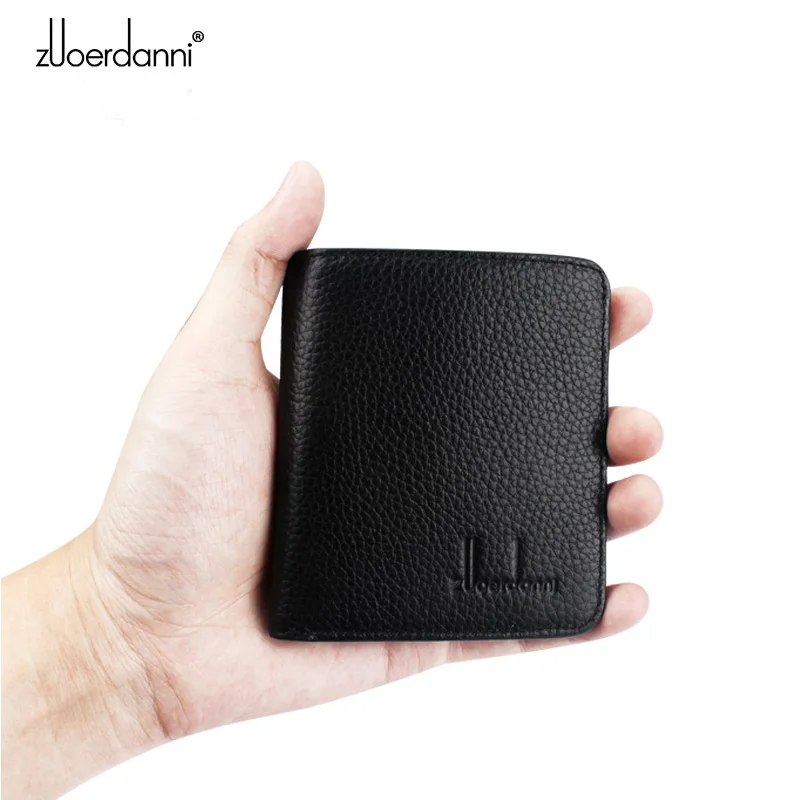 wallet men short Ultra-thin mini purse Retro leather female slim wallet high quality vertical fashion style A605