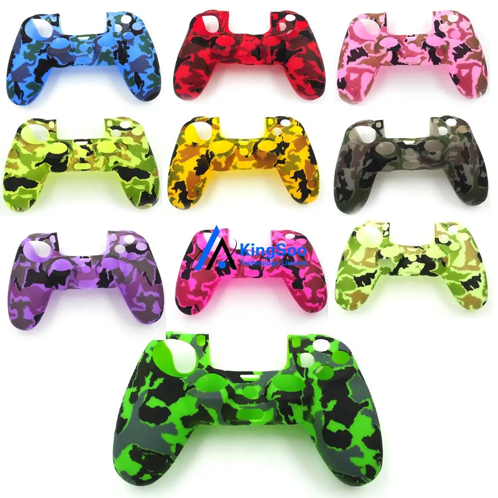 Soft gel rubber case silicone skin grip protective cover for Playstation 4 PS4 Slim Pro Controller Gamepad