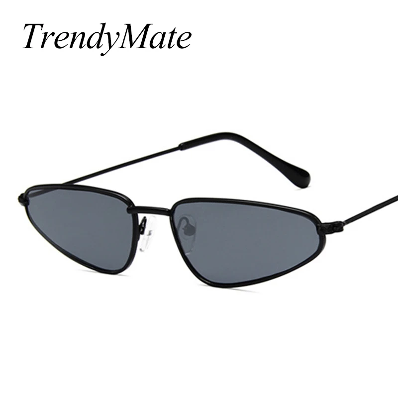 

Vintage Small Cat Eye Sunglasses Women Metal Sexy Cateye Sun Glasses Men Brand Designer Retro Sunglass Drop Shaped UV400 1292T