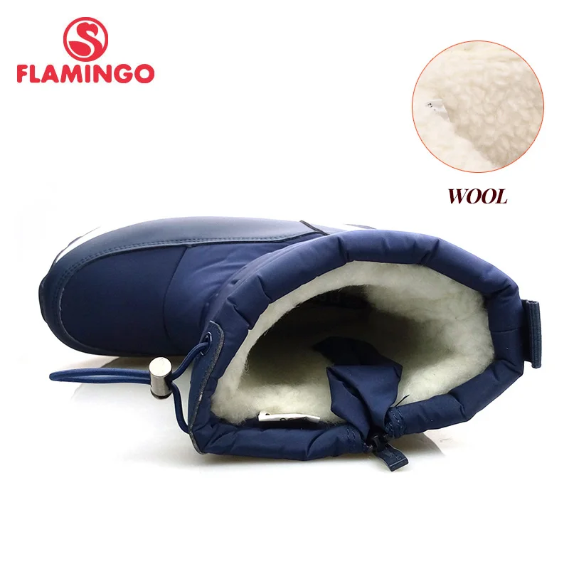 Flamingo Tahan Air Wol Tetap Hangat Musim Dingin Kualitas Tinggi Anti-Slip Anak Sepatu Bot Salju untuk Anak Gratis Pengiriman 82D-NQ-1038