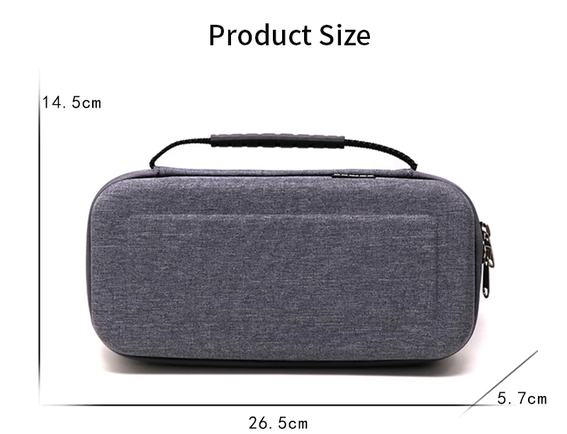 High quanlity Grey Hard Bag Storage Travel Carry Pouch Case Protective Gray Bags for NS Nintendo Switch