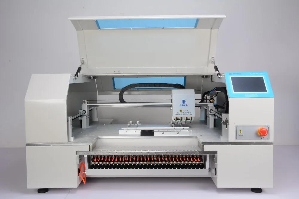 SMT Pick and Place machine CHMT560P4 , 4 Heads 60 feeders,  with Yamaha Pneumatic feeders, 8mm,12mm, 16mm, 24mm