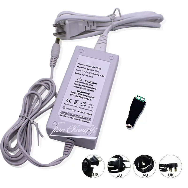 12V 5A LED power supply 60W Adapter DC12V TO 110V-220V For LED strip US/EU plug For WS2811 WS2815  5050 LED strip light