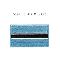 Botswana embroidery flag patch Gaborone city emblem for MC coat Wholesale iron on sew on left chest sleeve sweater or cap