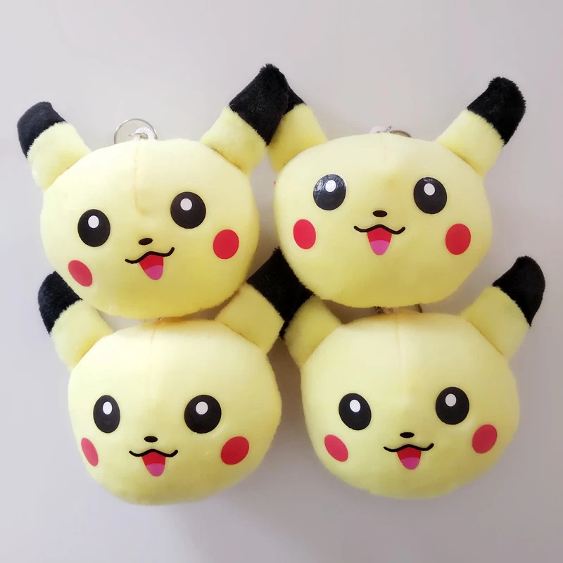 Juguetes de peluche de Pikachu para niños, colgantes de Pikachu, el mejor regalo de Navidad, 10cm, lote de 50 unidades