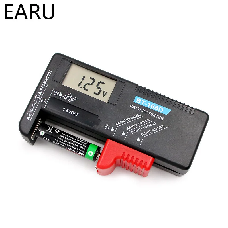 1pc BT-168D Digital Battery Capacitance Diagnostic Tool Battery Tester LCD Display Check AAA AA Button Cell Universal Tester