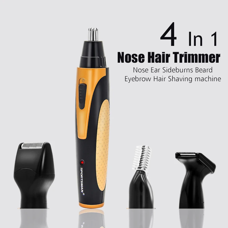 4 in 1 Rechargeable Electric Nose Hair Trimmer Removal Clipper Shaver Machine Beard Eyebrow Trimmer for Men Nose Hair Cutter