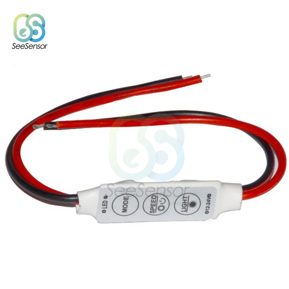 Dimmer Controller Switch for Single Color LED Strip Light Lamps 3 Keys DC 12V for 3528 5050 5630 5730 3014