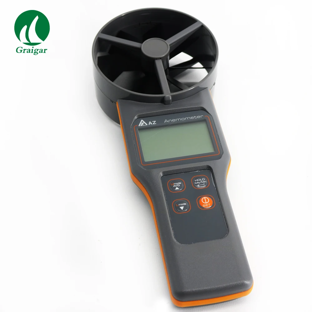 AZ8917 Handheld Anemometer Measures air velocity volume temperature humidity dew point &wet bulb temperature