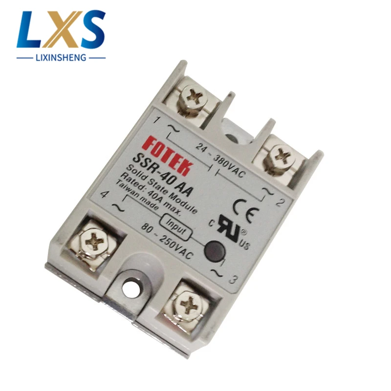 

Single-Phase Ac Control Communication SSR-40AA 220V Fotek Solid State Relay Solid State Relay 80-250V AC