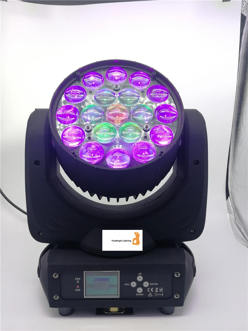 

newest Zoom Focus 19x15W Mac Aura wash led moving head rgbw 4in1 ring circle zoom wash led moving head light