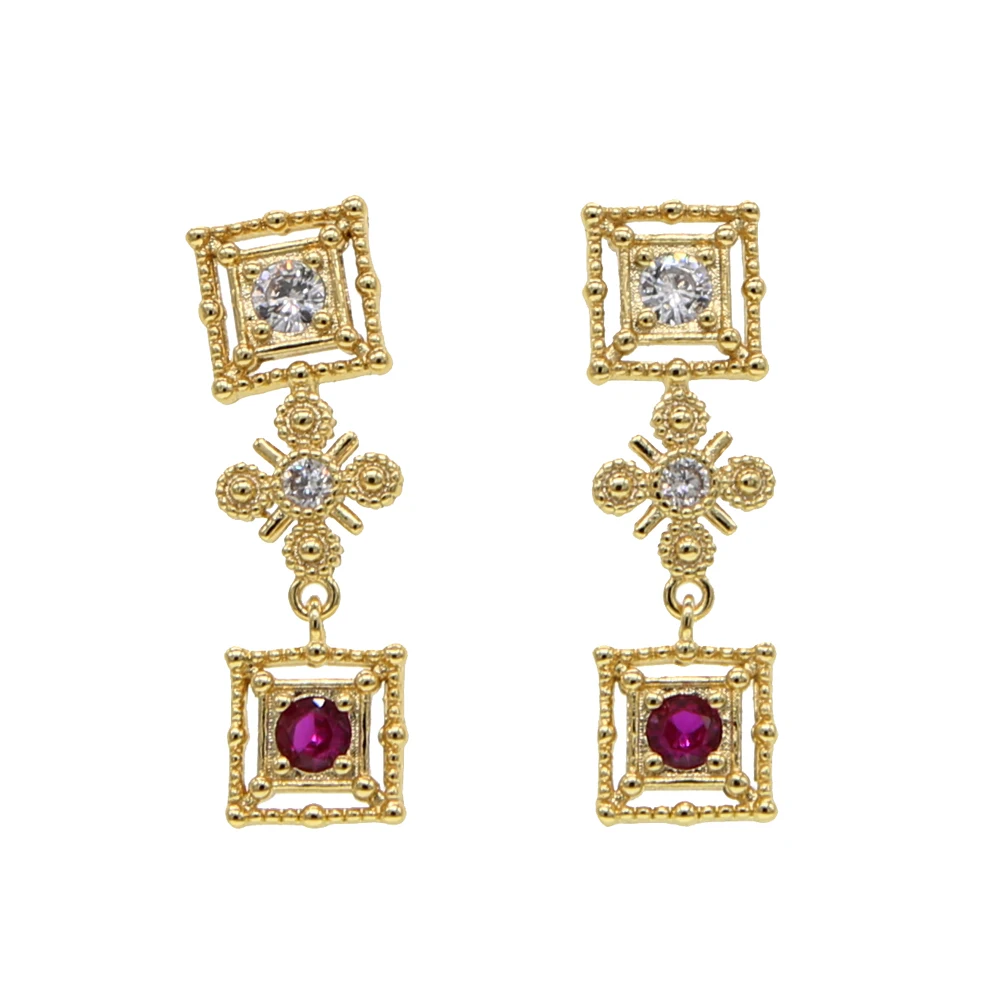 European Ethnic Women Earrings Vintage geometric Drop Dangle Earrings Classic Hollow Lantern Tassel Palace design