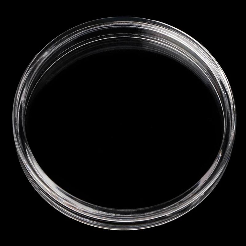 40.6mm Clear Plastic Round Coin Holder Capsule Direct Fit For 1oz American Silver Eagles Protective Cover