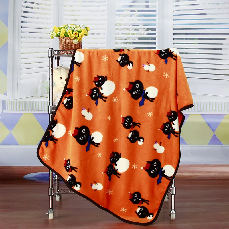 100x70cm Warm Pet Beds Cover Mats Thickened Coral Fleece Dog Blanket Soft Cats Printed Quilt For Small Medium Large Puppy Dogs