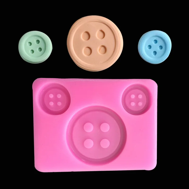 Molde decorativo de botón de gel de sílice de glucosa, molde de botón de pastel de taza de ritmo seco de azúcar 15-20