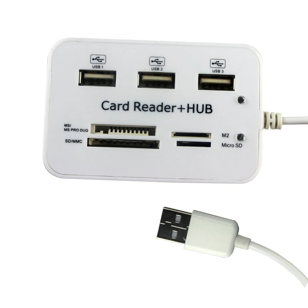 Per MacBook Pro PC accessori per Computer Multi in 1 Micro USB Hub 2.0 Combo 3 porte adattatore di alimentazione splitter lettore di schede TF/SD/MS/M2
