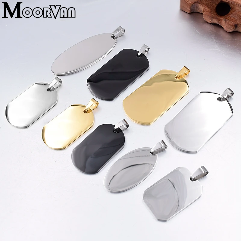 Moorvan 2024 New sale Men Hiphop US Military Army Charm Dog Tags pendant necklaces fashion punk male necklace jewelry gifts