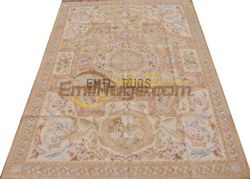 

Handwoven Wool Carpets Livingroom Carpet Square Rug Aubusson Carpet Natural Sheep Wool