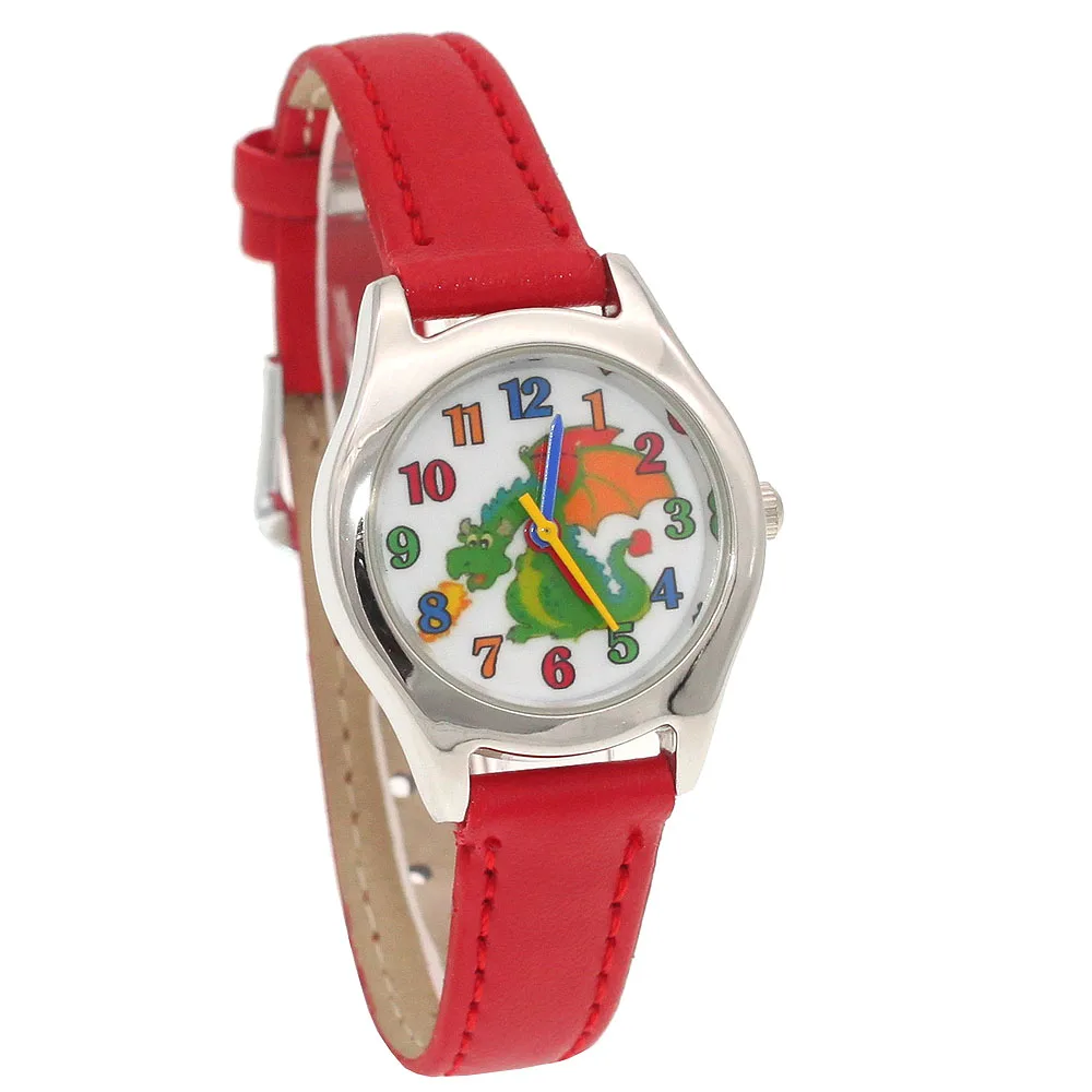 ไฟน่ารักไดโนเสาร์น่ารักเด็กของขวัญเด็กเรียนรู้ควอตซ์นักเรียนเด็กสัตว์นาฬิกาข้อมือ U86C xmas ของขวัญ