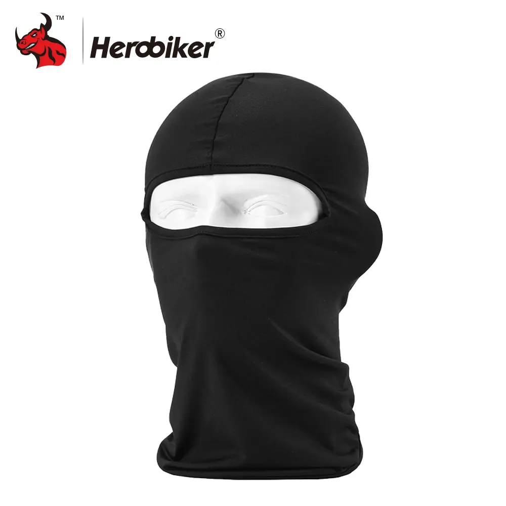 HEROBIKER Motorcycle Face Mask Thermal Synthetic Silk Ultra Thin Ski Face Mask Hood Helmet Balaclava Hat Headwear Motorcycle