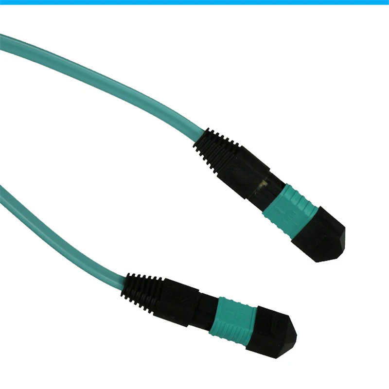 Mpo Glasfaser-Patchkabel 12-adriges Glasfaser-Flachkabel om3 2mtr aqua color ftth Glasfaser-Jumper mm mpo-mtp elink