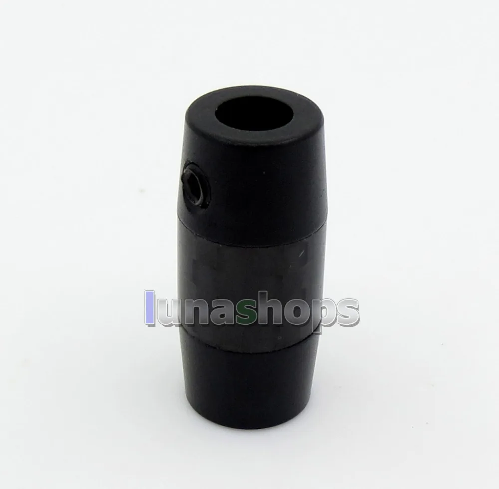LN 005849   Cabo de fone de ouvido de carbono de metal completo Adaptador divisor de áudio Y para cabo personalizado DIY Diâmetro: 3,2 mm / 5,2 mm